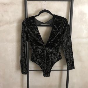 Victoria’s Secret velvet bodysuit long sleeve